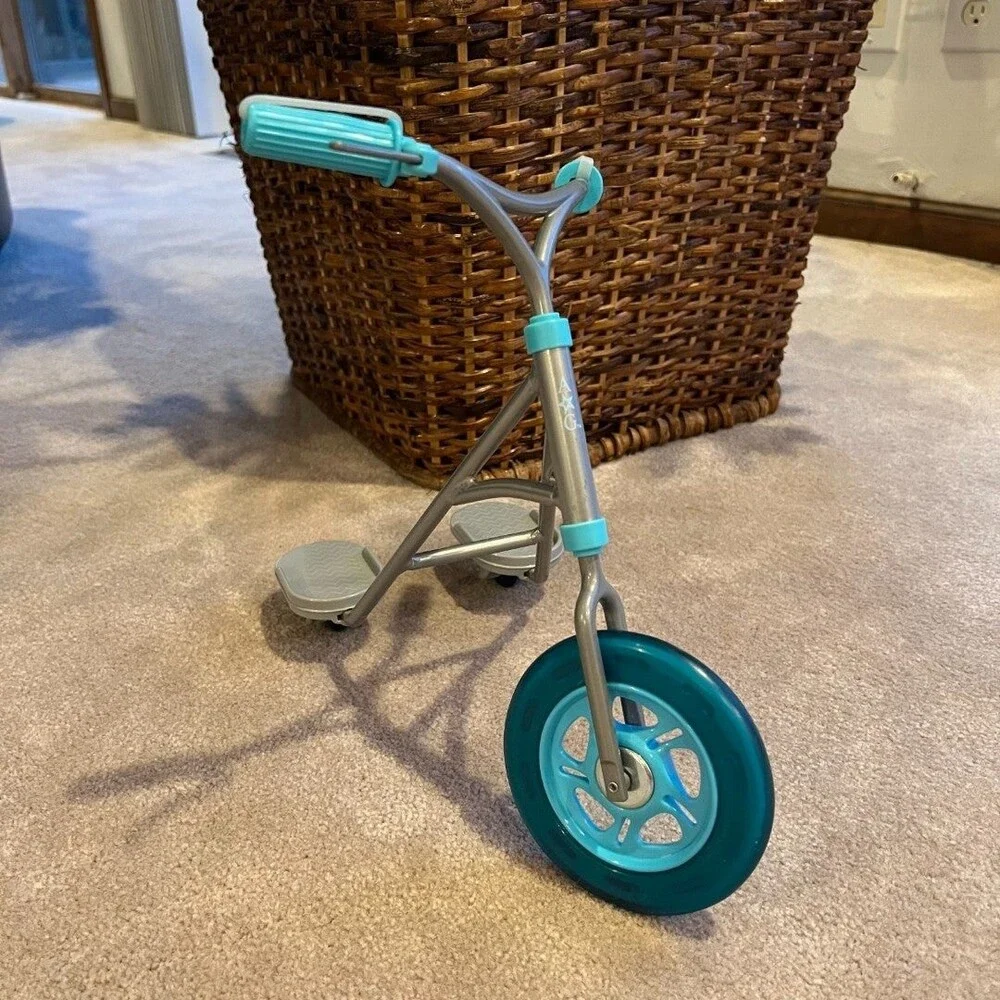 American Girl Sporty Scooter Teal Silver 18 Inch Doll Accessory Retired 2009 New